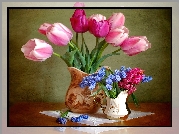 Wazon, Kwiaty, Tulipany