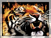 Tygrys, Ogień