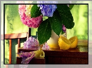 Kolorowy, Bukiet, Kwiatów, Cytryny
