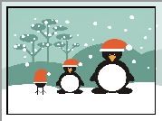 Boże Narodzenie,pingwiny