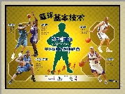 Koszykówka,koszykarze, chińskie pismo