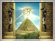 Piramida, Kosmiczne, Oko, Posągi