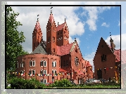 Kościół, Czerwona, Cegła, Mińsk