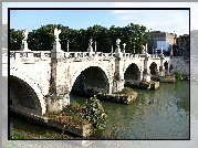 Włochy, Rzym, Tyber, Most, Św. Anioła