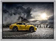 Żółty, Samochód, Porsche,  911,  Carrera