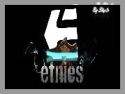 Etnies, Logo, Buty, Dym, Czarne, Tło