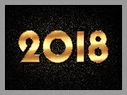 Nowy Rok, 2018, Złoty, Napis