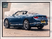 Niebieski, Bentley Continental GT, Kabriolet