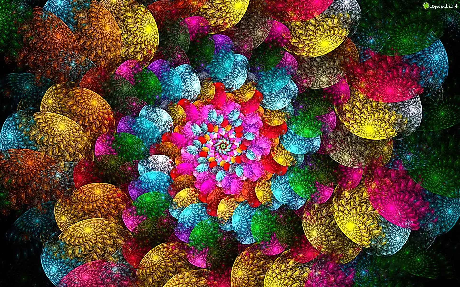 Abstrakcja, Kolorowa, Spirala, Grafika
