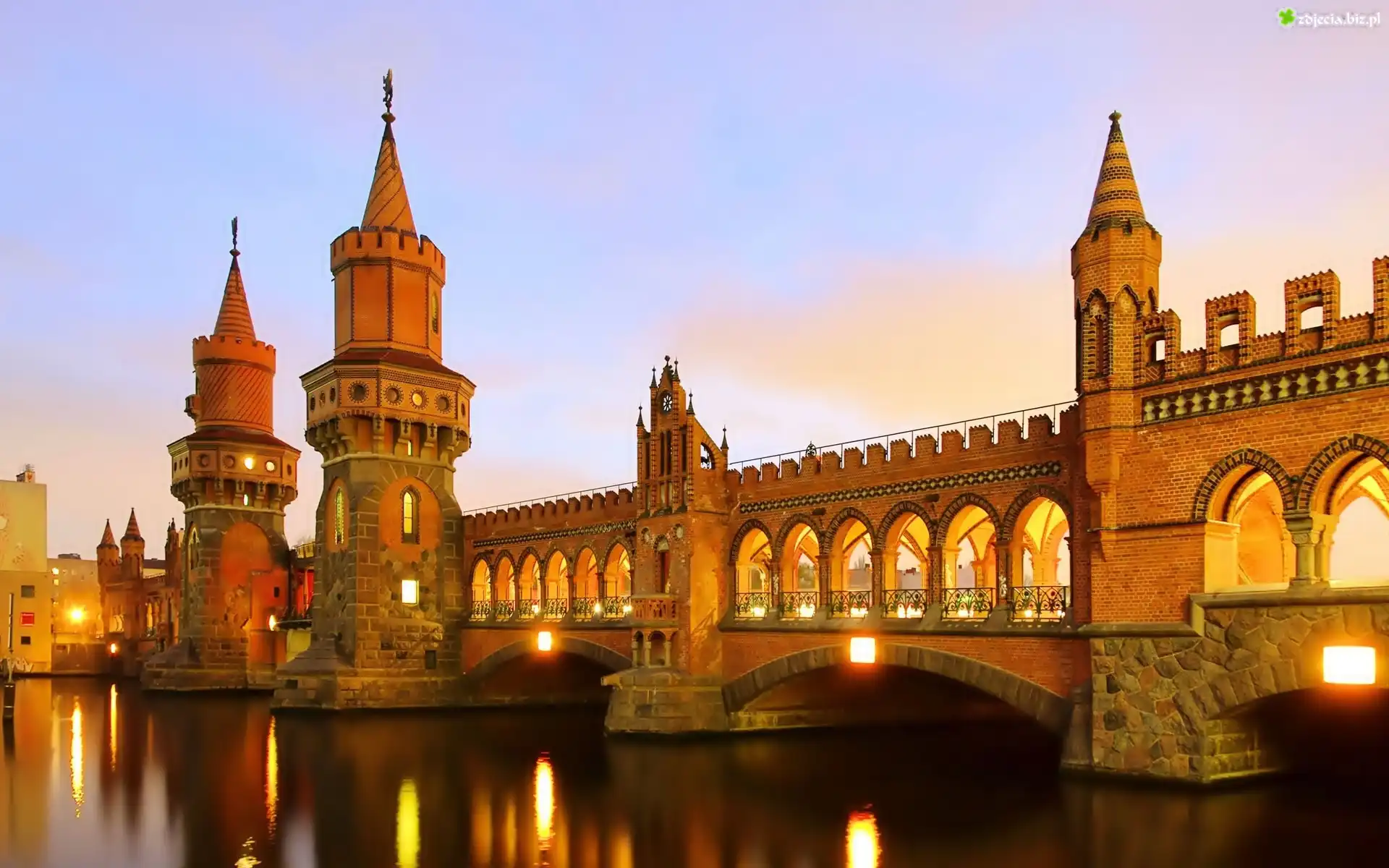 Jaka Rzeka Przepływa Przez Berlin Zdjęcie Niemcy, Berlin, Most, Oberbaumbrücke, Rzeka, Szprewa