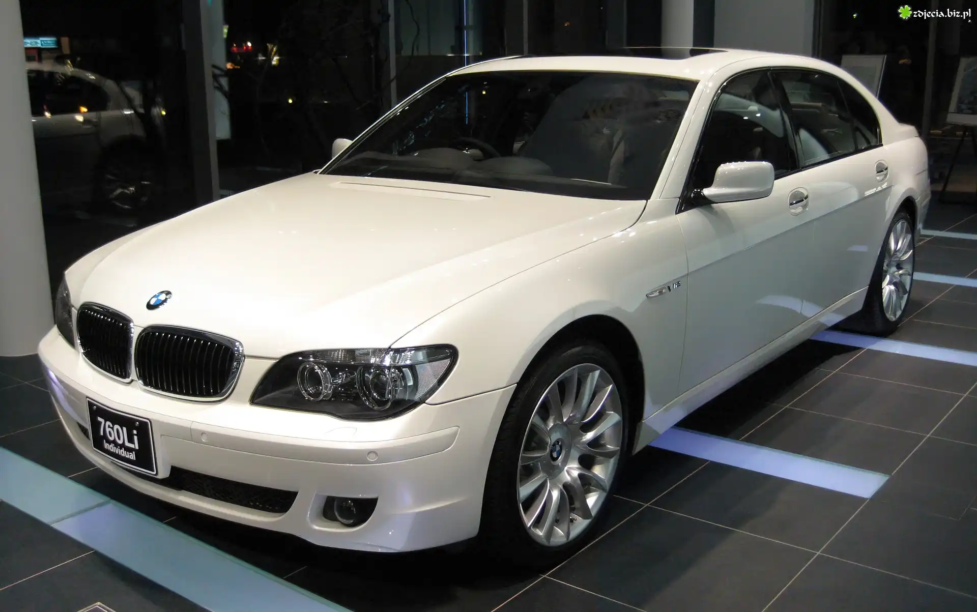 Biały, Bmw Seria 7, E66, Salon
