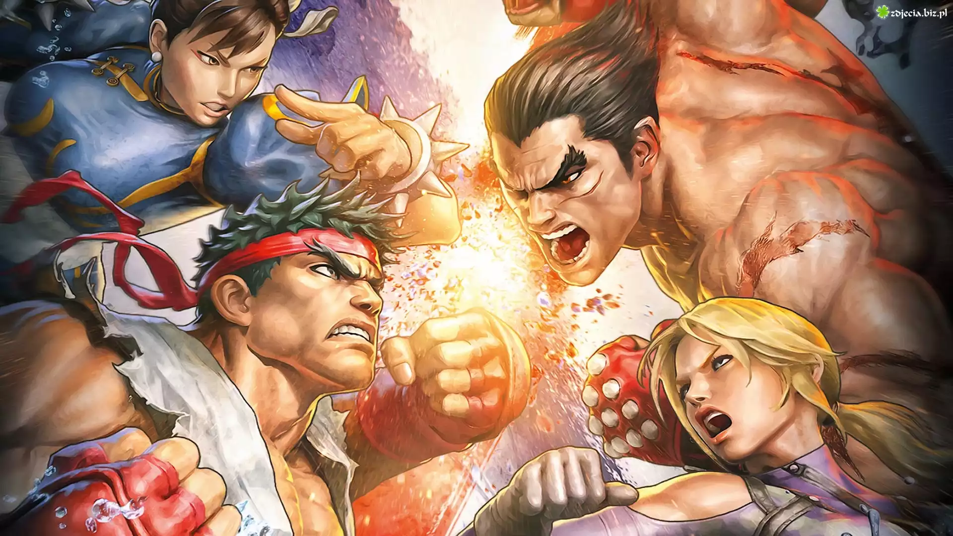 Ryu, Chun-Li, Nina Williams, Kazuya Mishima