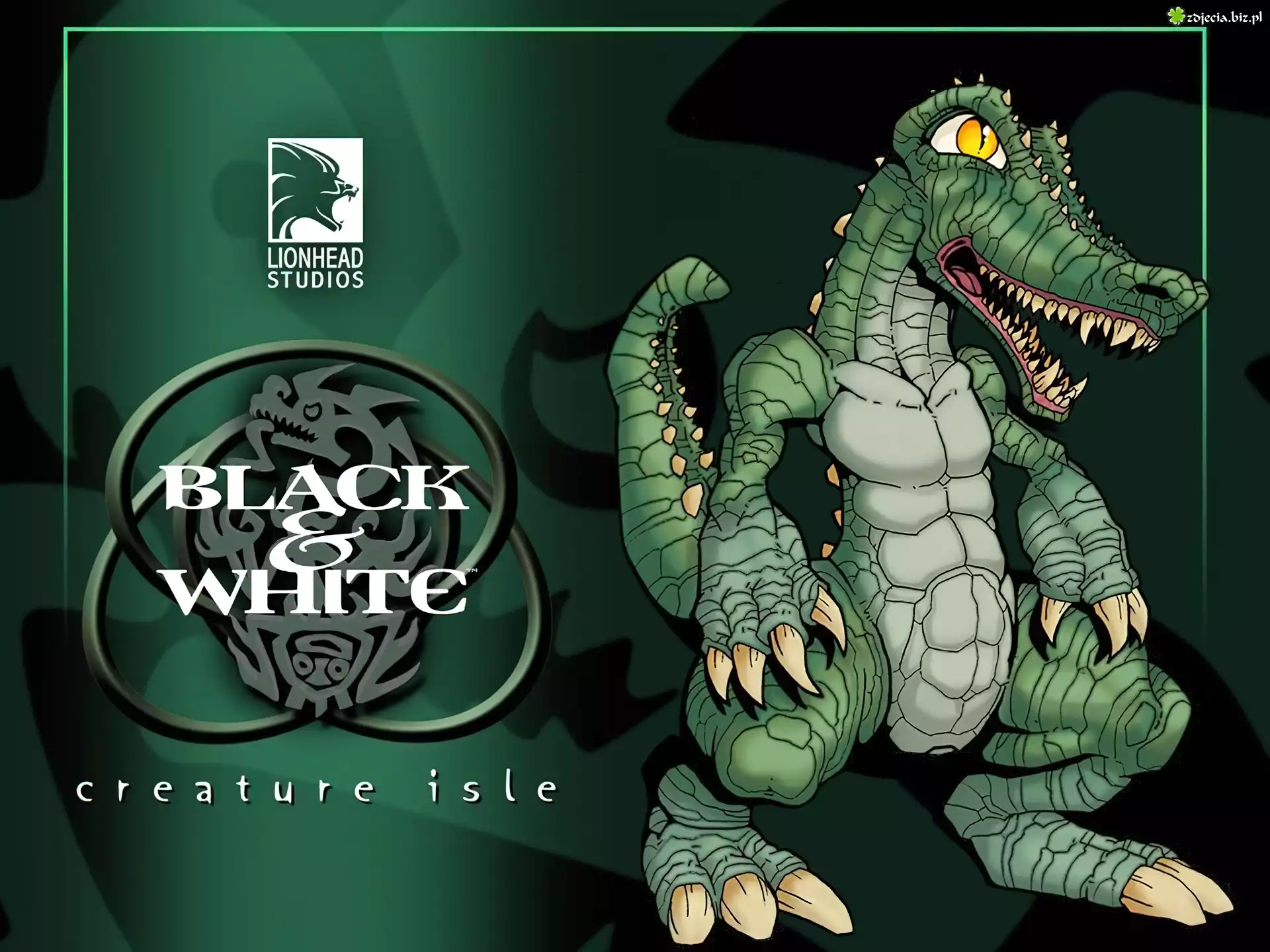 Creature Isle, krokodyl, logo