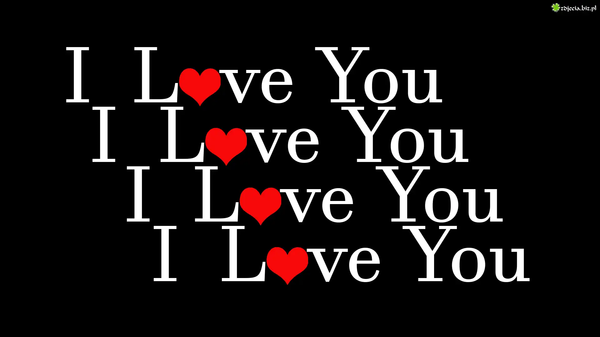 Czerwone, Serduszka, Napis, I Love You