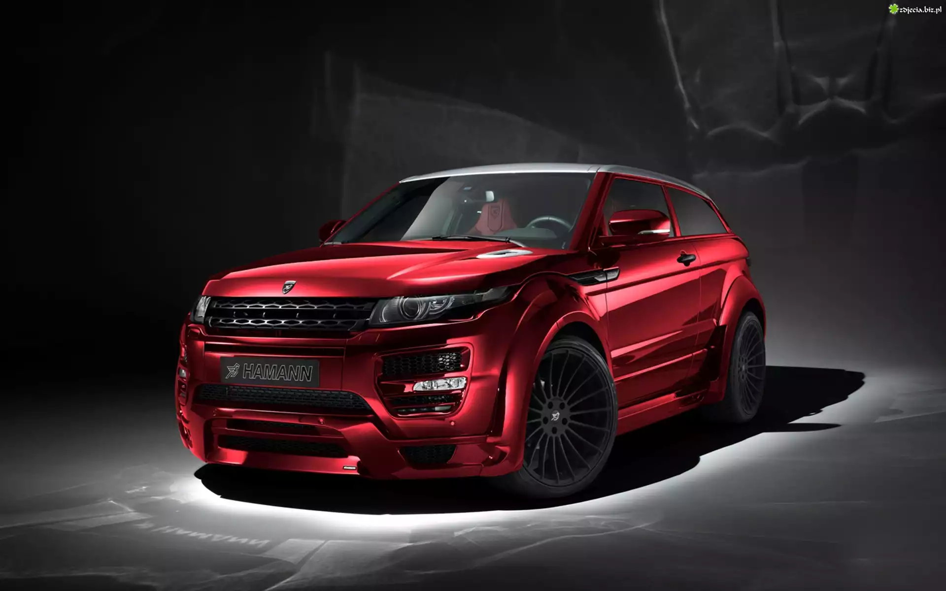 Czerwony, Range Rover, Evoque