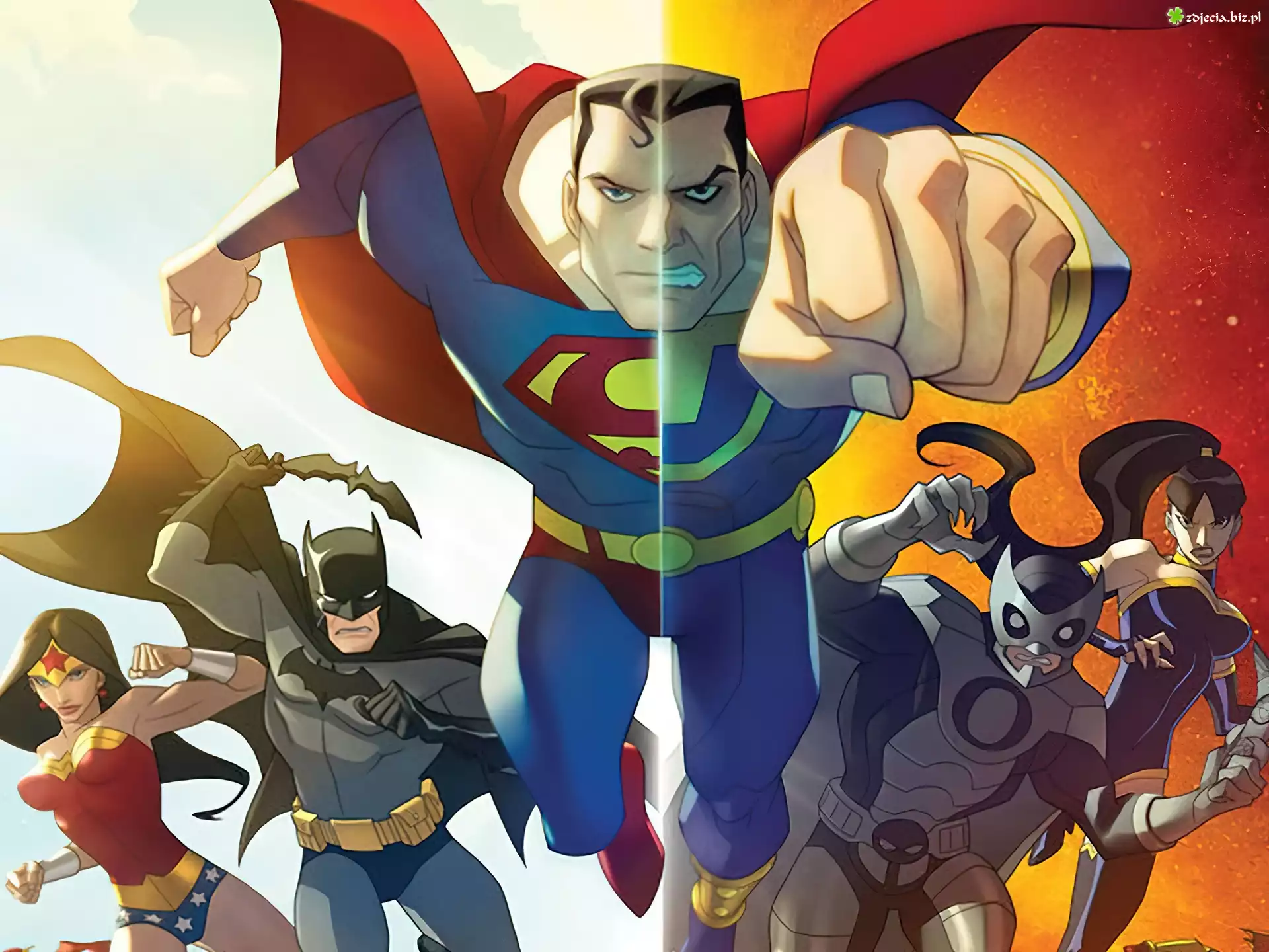 Bohaterowie, Dobro, Zło, Serial animowany, Liga Sprawiedliwych Kryzys na dwóch Ziemiach, Justice League Crisis on Two Earths