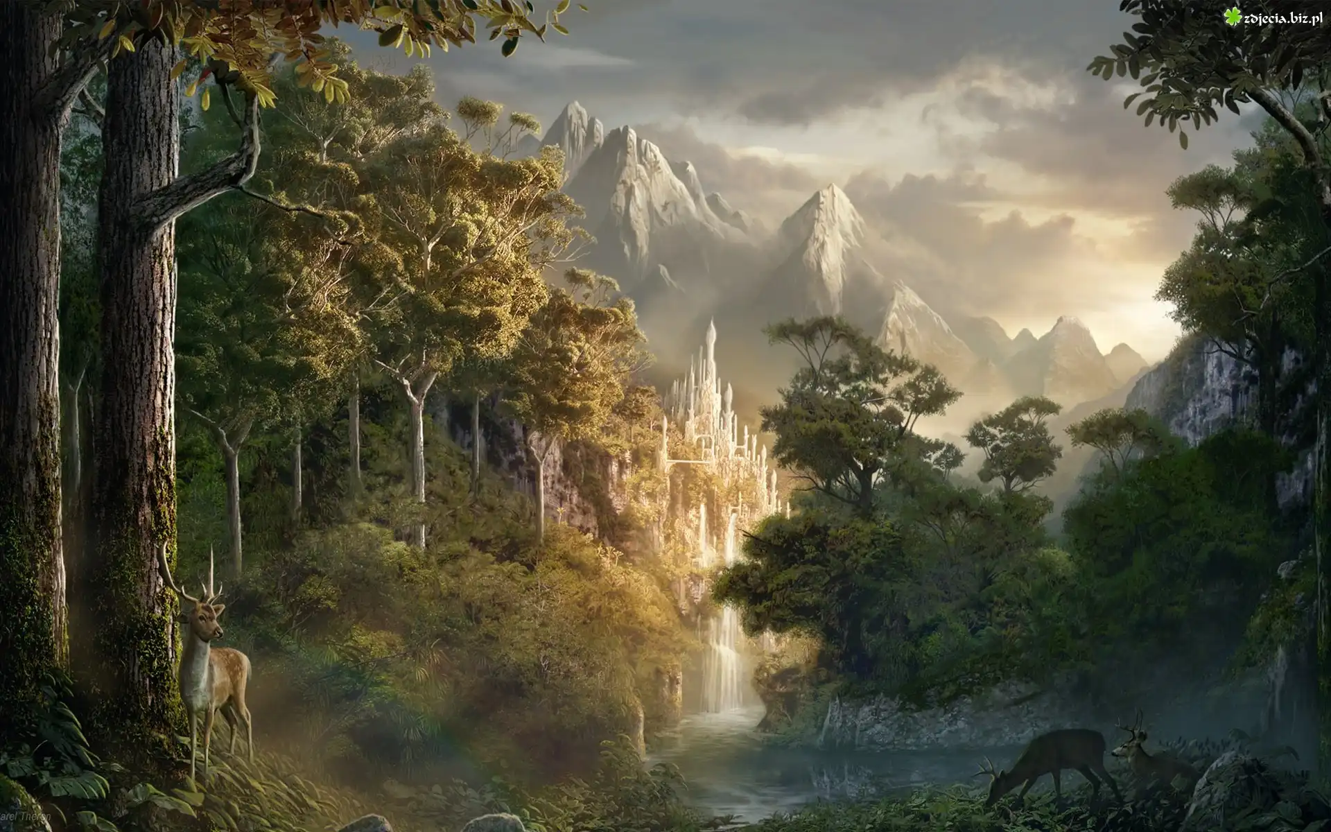 Góry, Rzeka, Zamek, Fantasy
