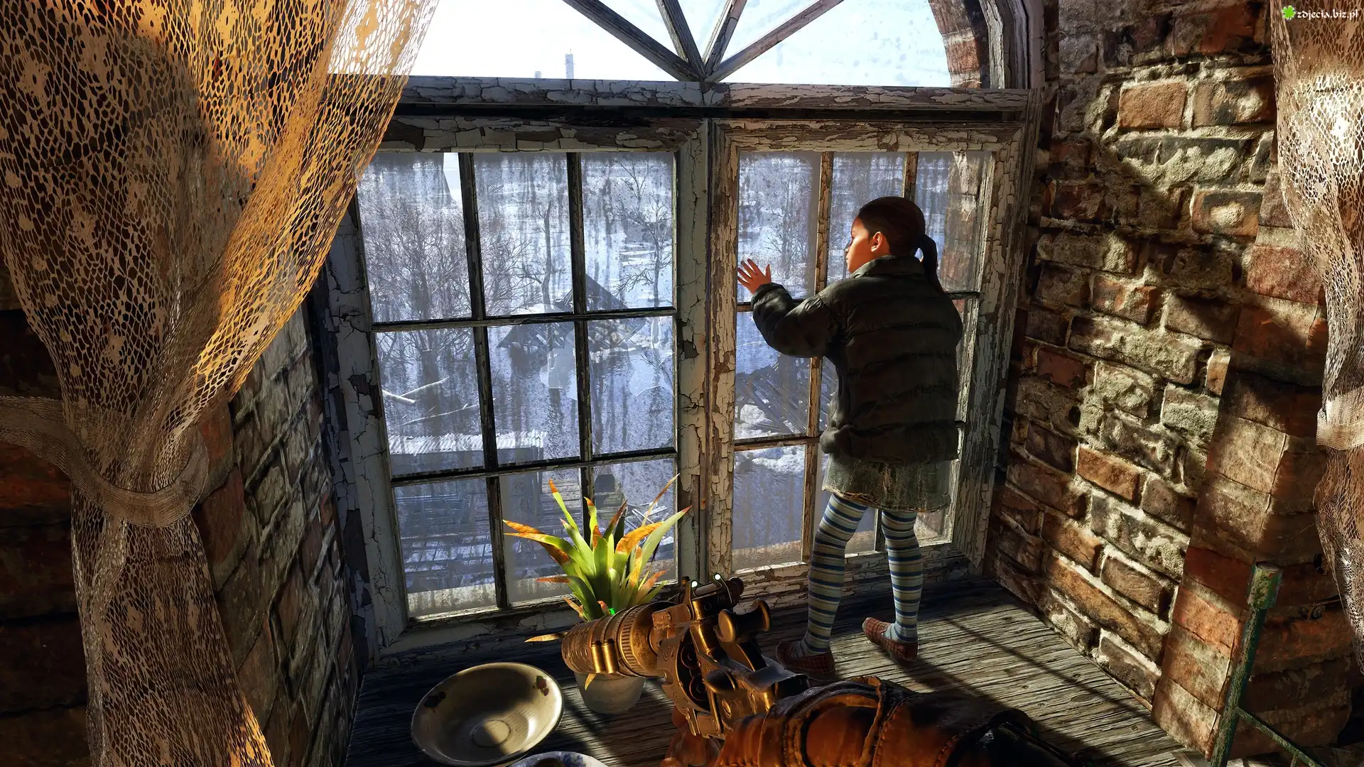 Gra, Metro Exodus, Dziewczynka, Okno