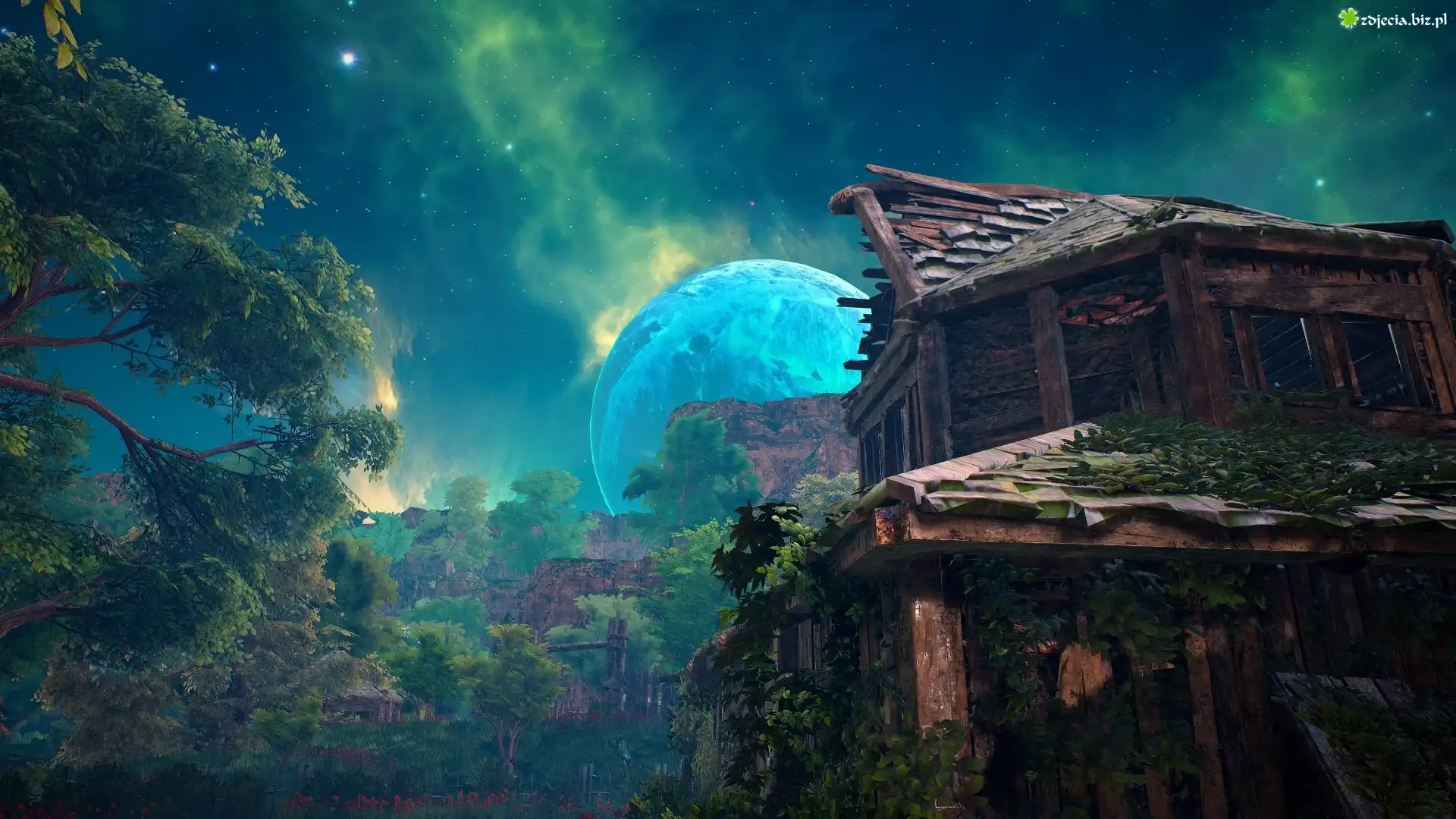 Gra, Biomutant, Sceneria, Księżyc, Dom