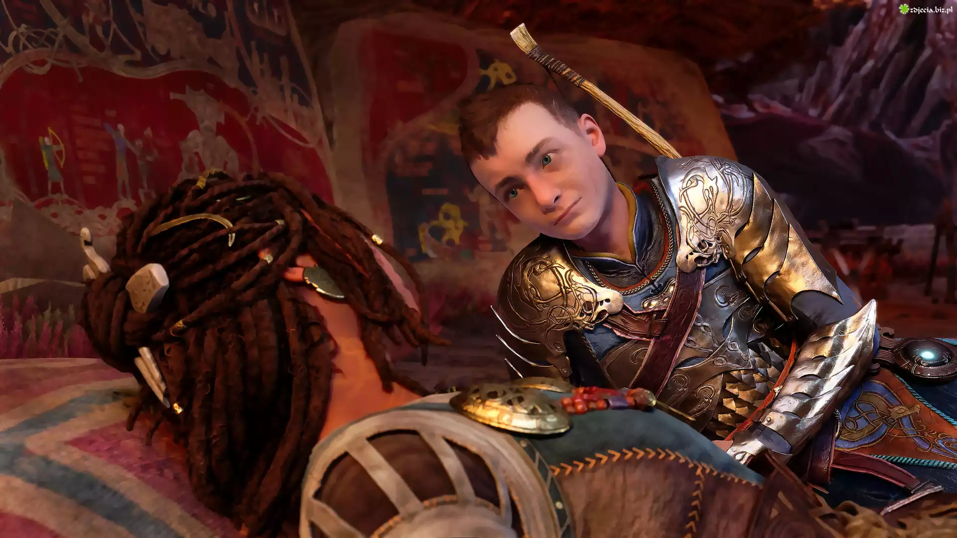 Gra, God of War Ragnarok, Postacie, Freya, Atreus, Zbroja, Łuk