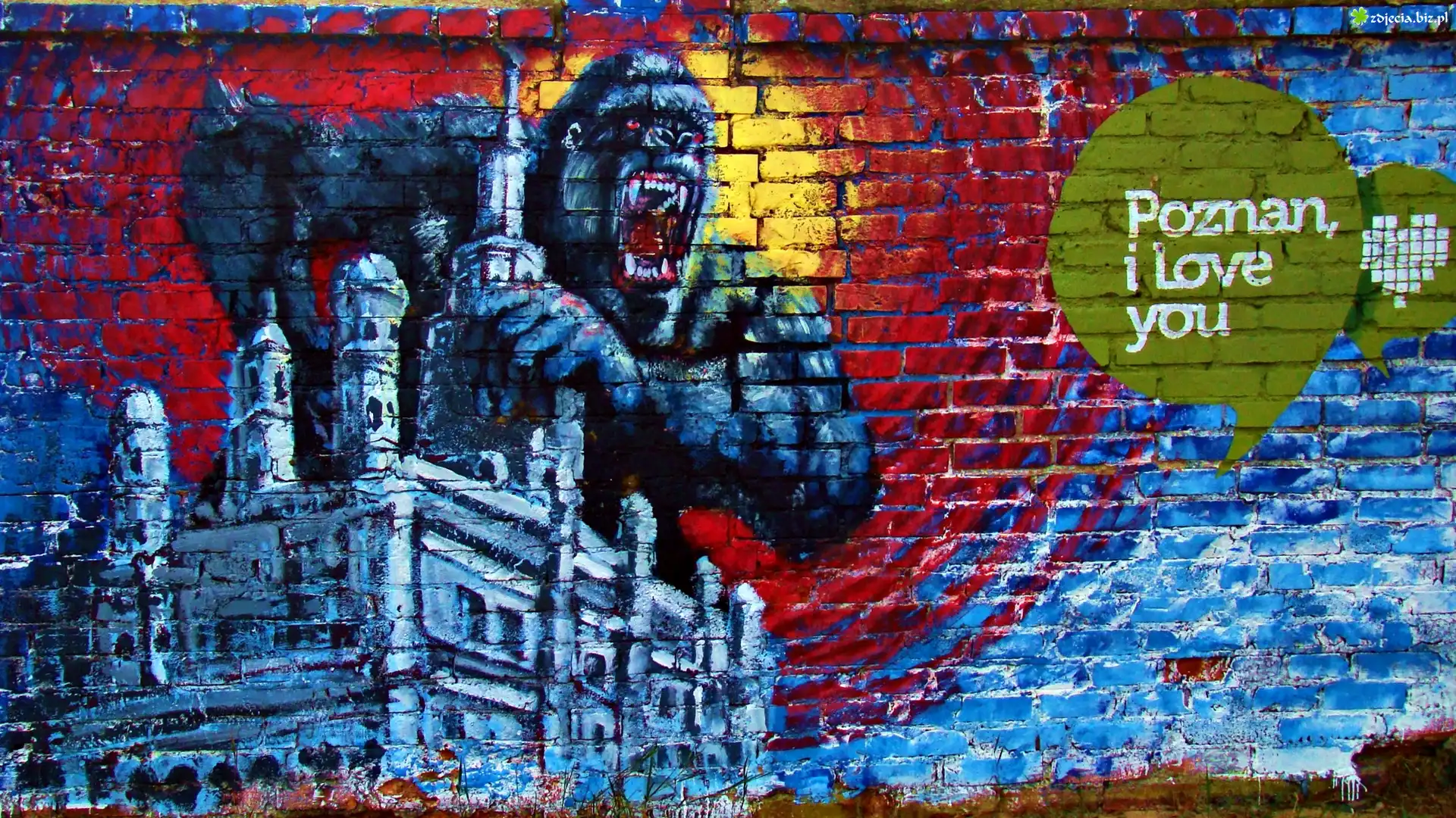 Graffiti, Åšciana, King Kong, Napis