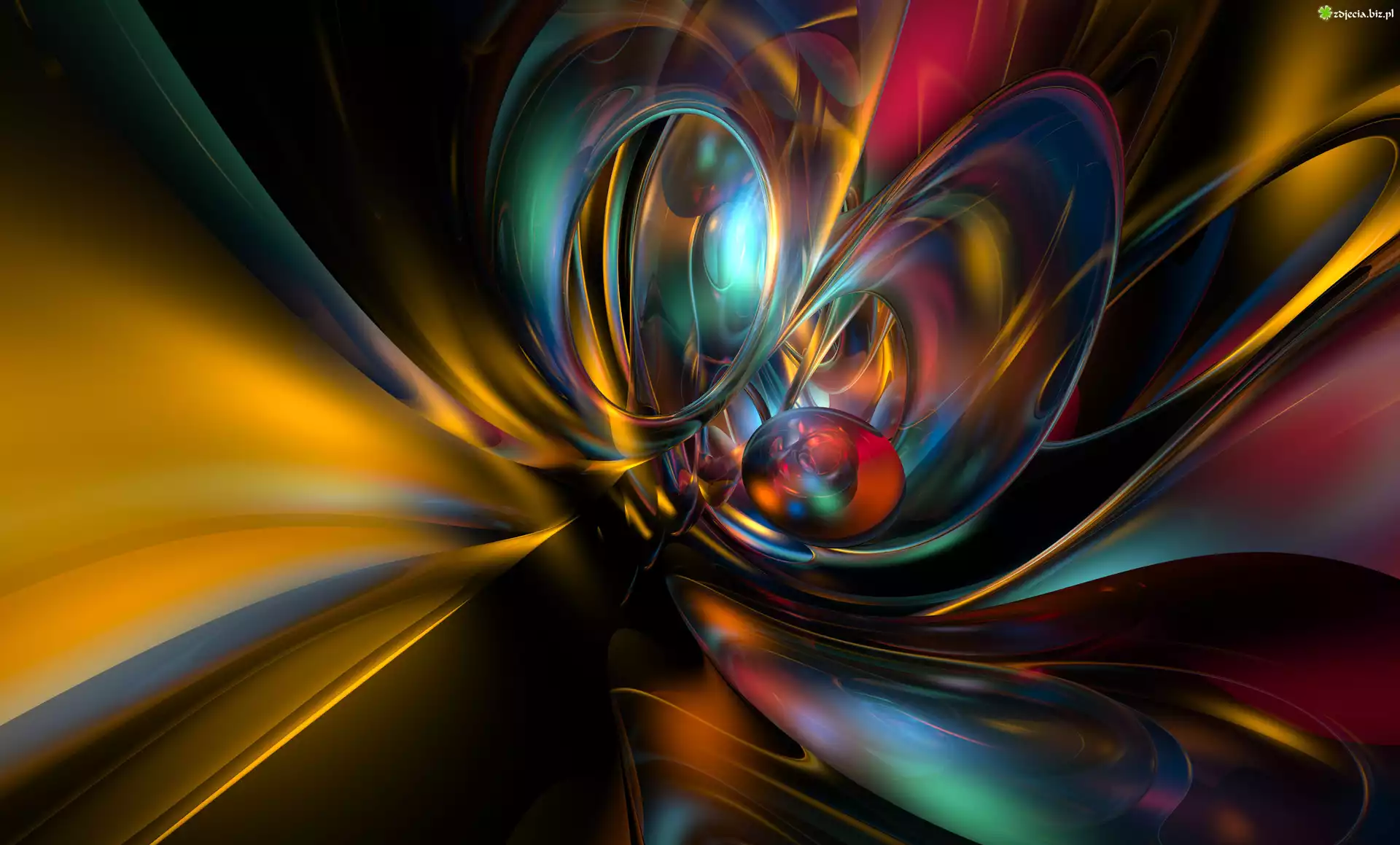 Grafika 3D, Abstrakcja, Kolory