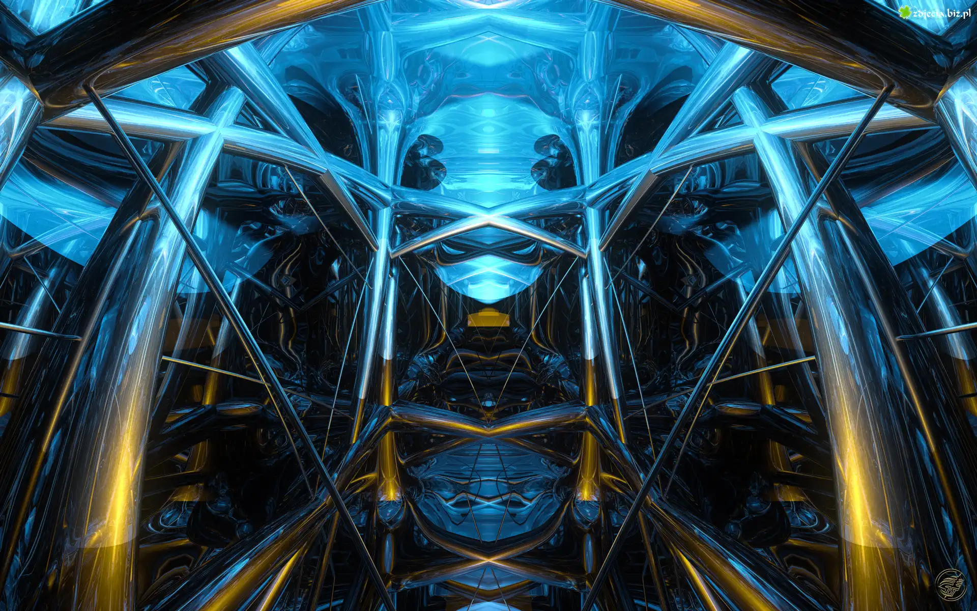 Grafika 3D, Abstrakcja, Rury
