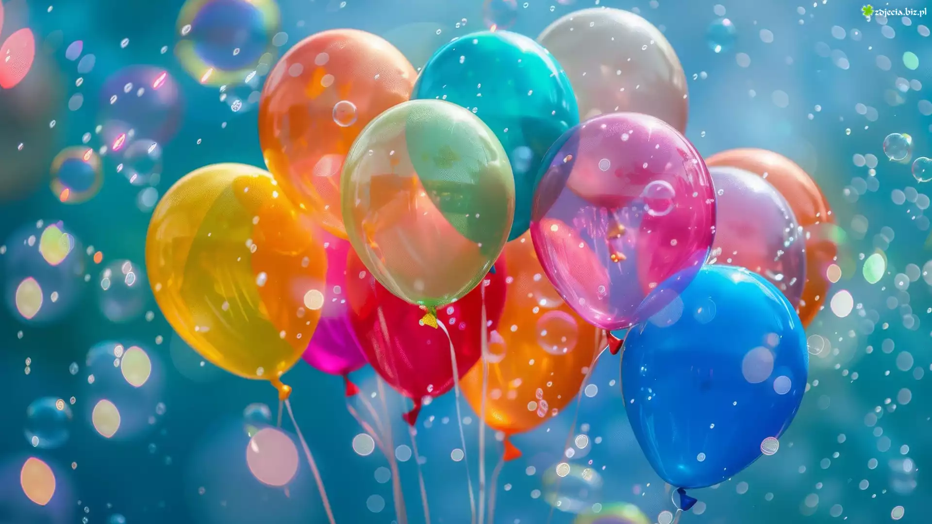 Baloniki, Balony, Kolorowe, Grafika