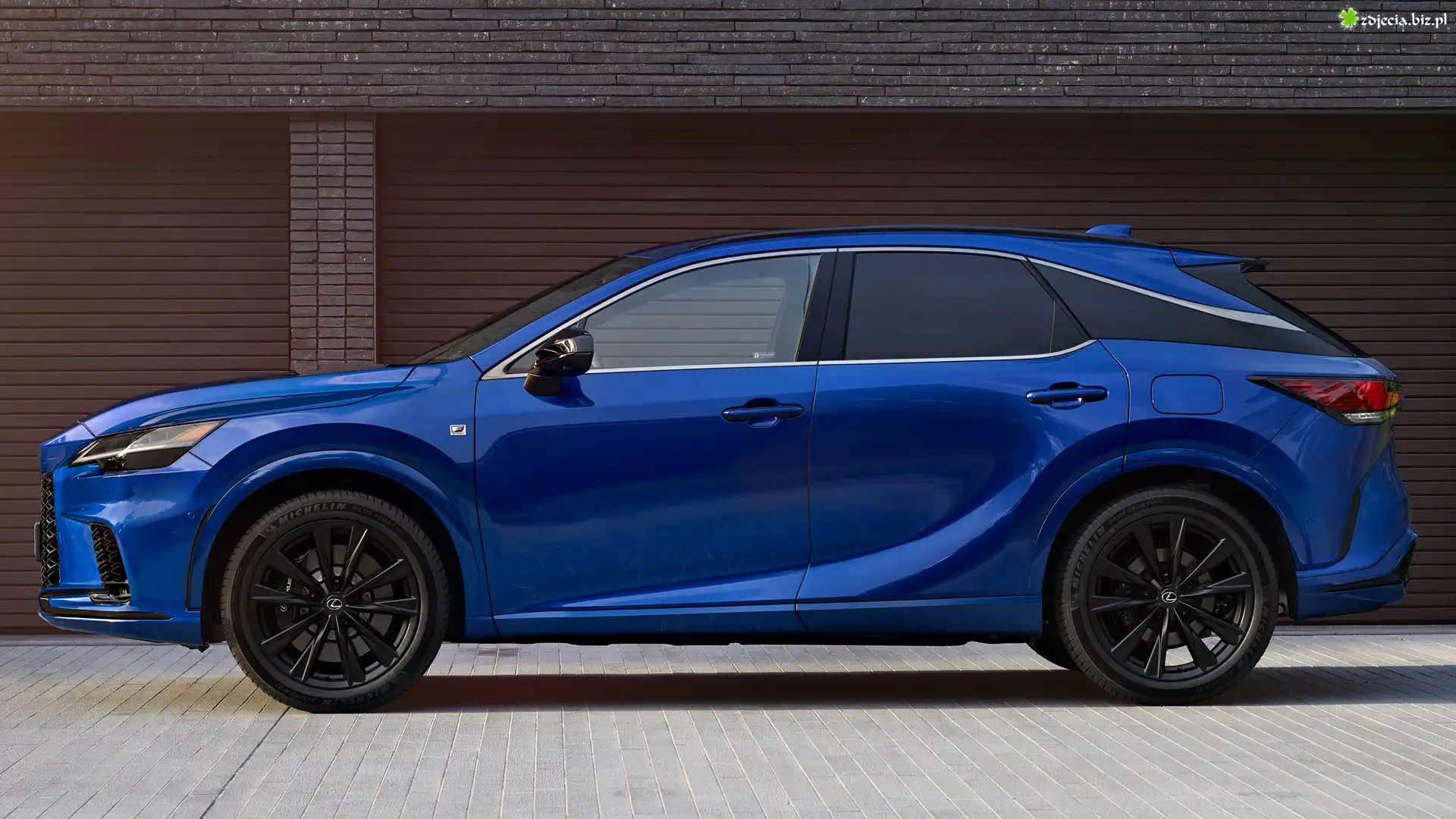 Niebieski, Lexus RX Hybryda F Sport, Bok