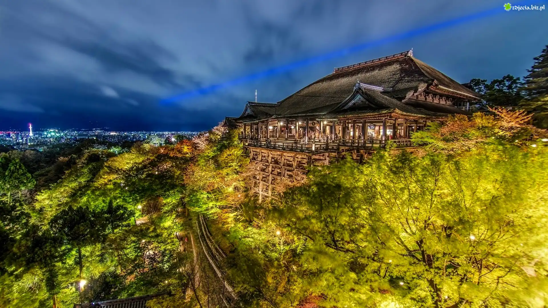 Japonia, Kyoto, Miasto, Nocą