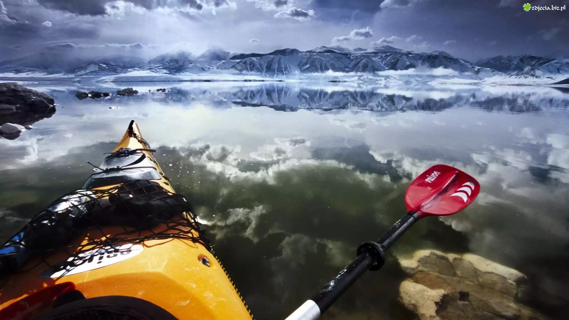 Kajak, Paddling, Mono, Lake, Kalifornia, USA