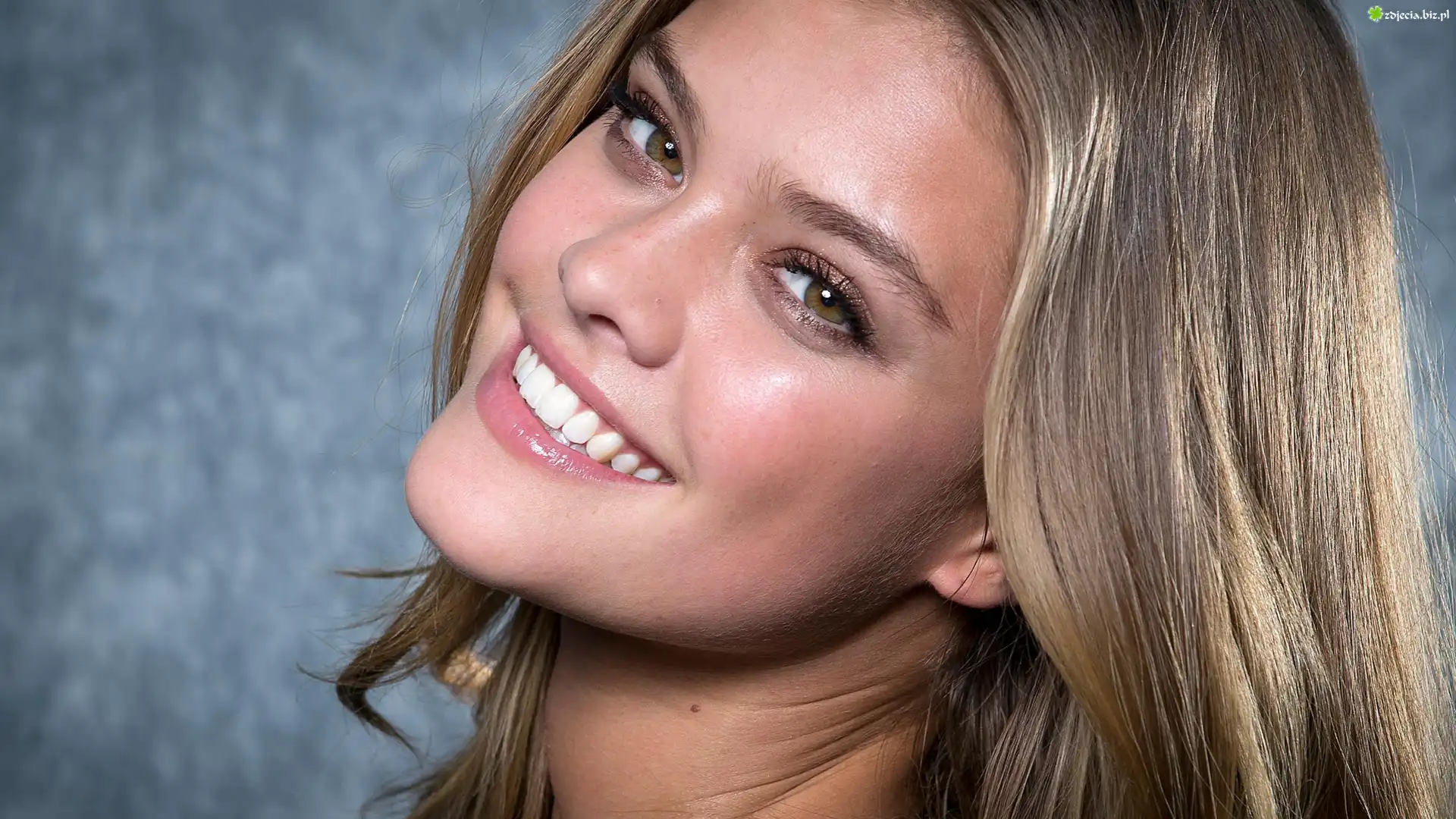Kobieta, Blondynka, Uśmiech, Nina Agdal, Modelka