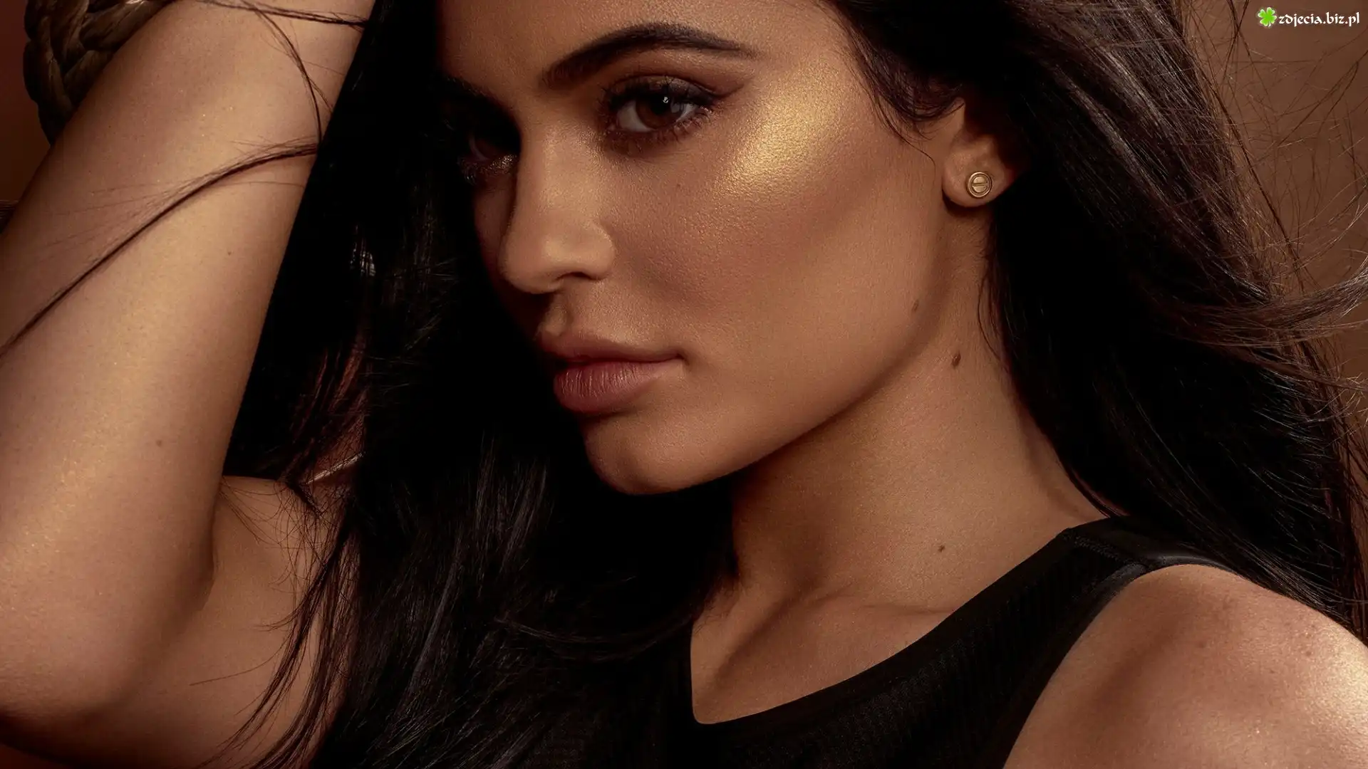 Kobieta, Kylie Jenner, Makijaż, Spojrzenie