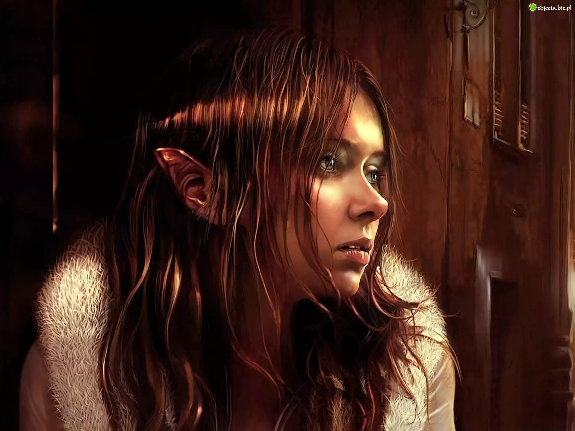 Zamyślona, Kobieta, Elf