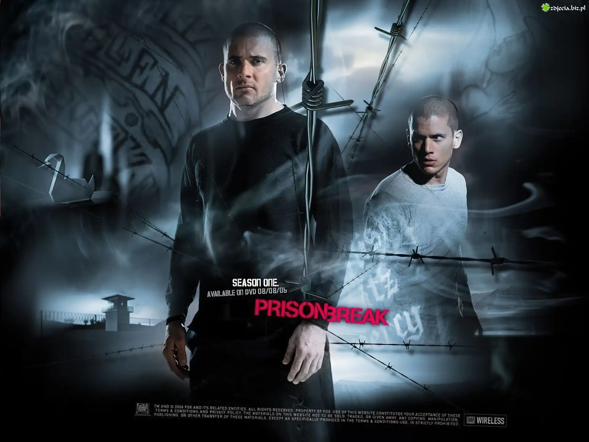 drut, kolczasty, Prison Break, Skazany na śmierć, Wentworth Miller, Dominic Purcell