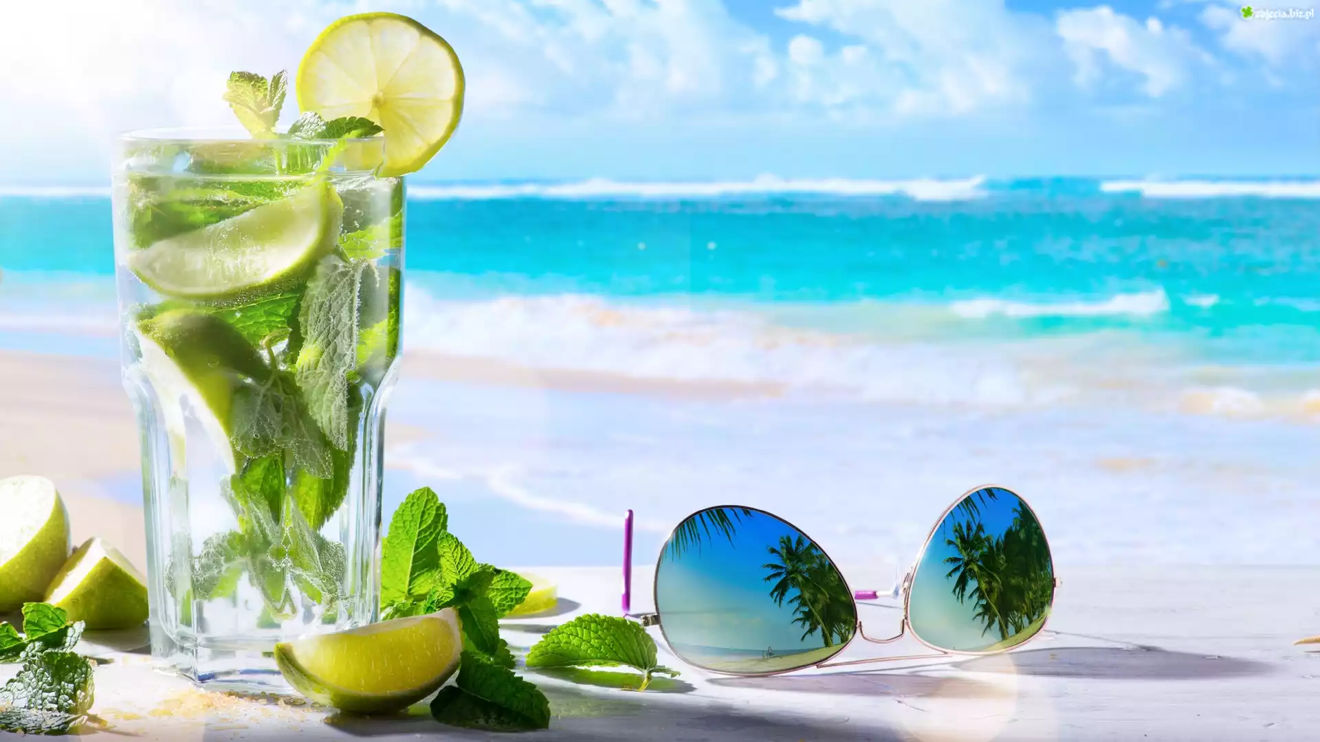 Lato, Wakacje, Lemoniada, Limonki, Okulary