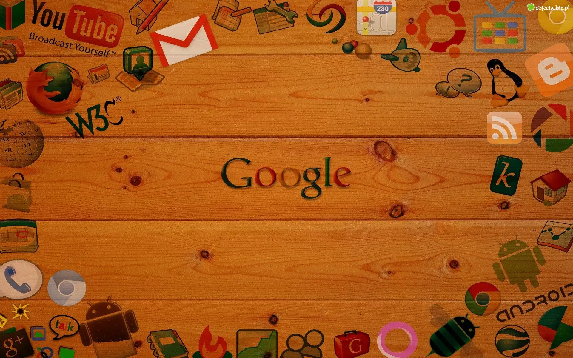 Logo, Google, Deski, Ikony