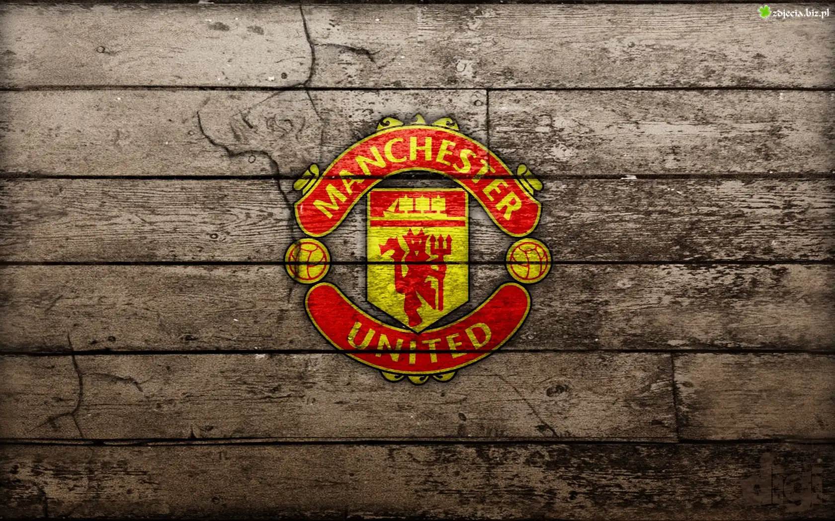 Logo, Klub, Manchester United, Płot