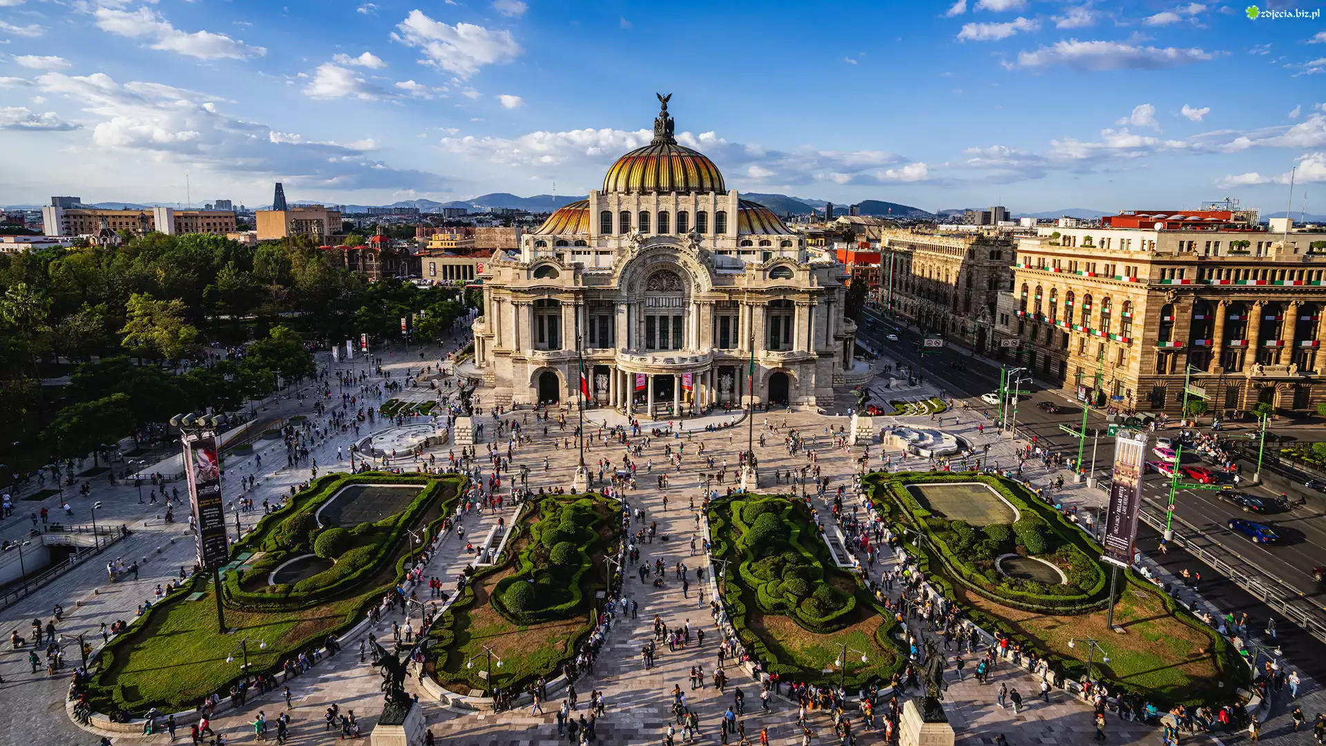 Meksyk, Palacio de Bellas Artes, Dom Sztuki, Plac, Domy