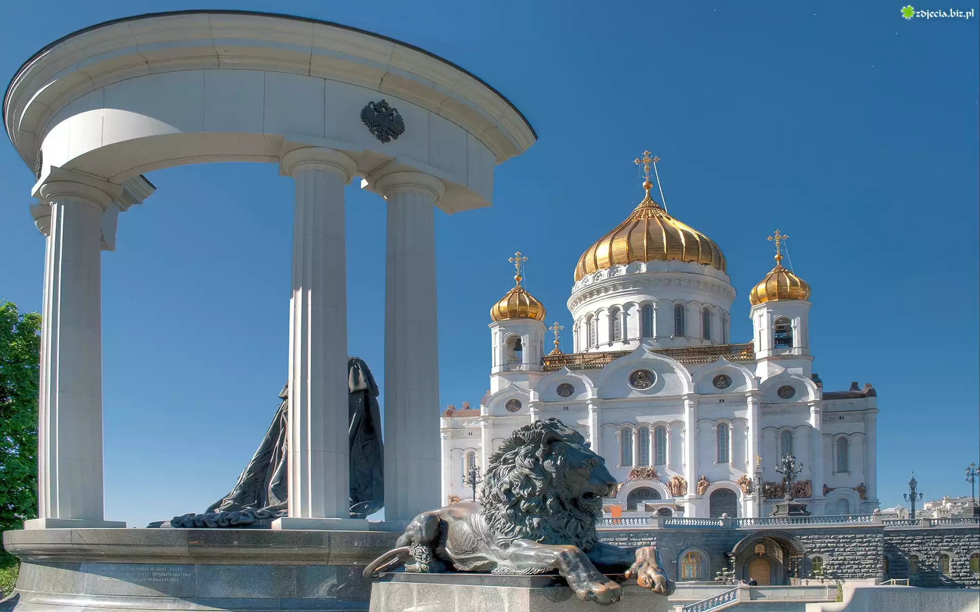 Moskwa, Złote, Kopuły, Cerkiew, Chrystusa, Zbawiciela