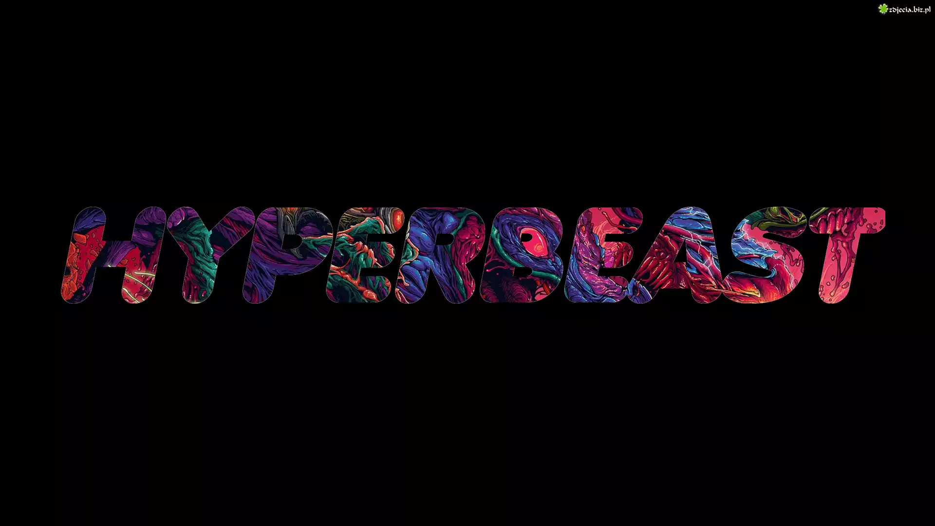Napis, HyperBeast, Grafika, Czarne tło