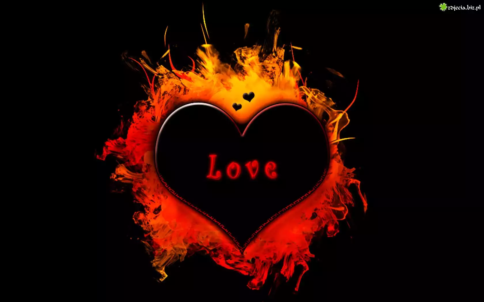 Serce, Napis, Love