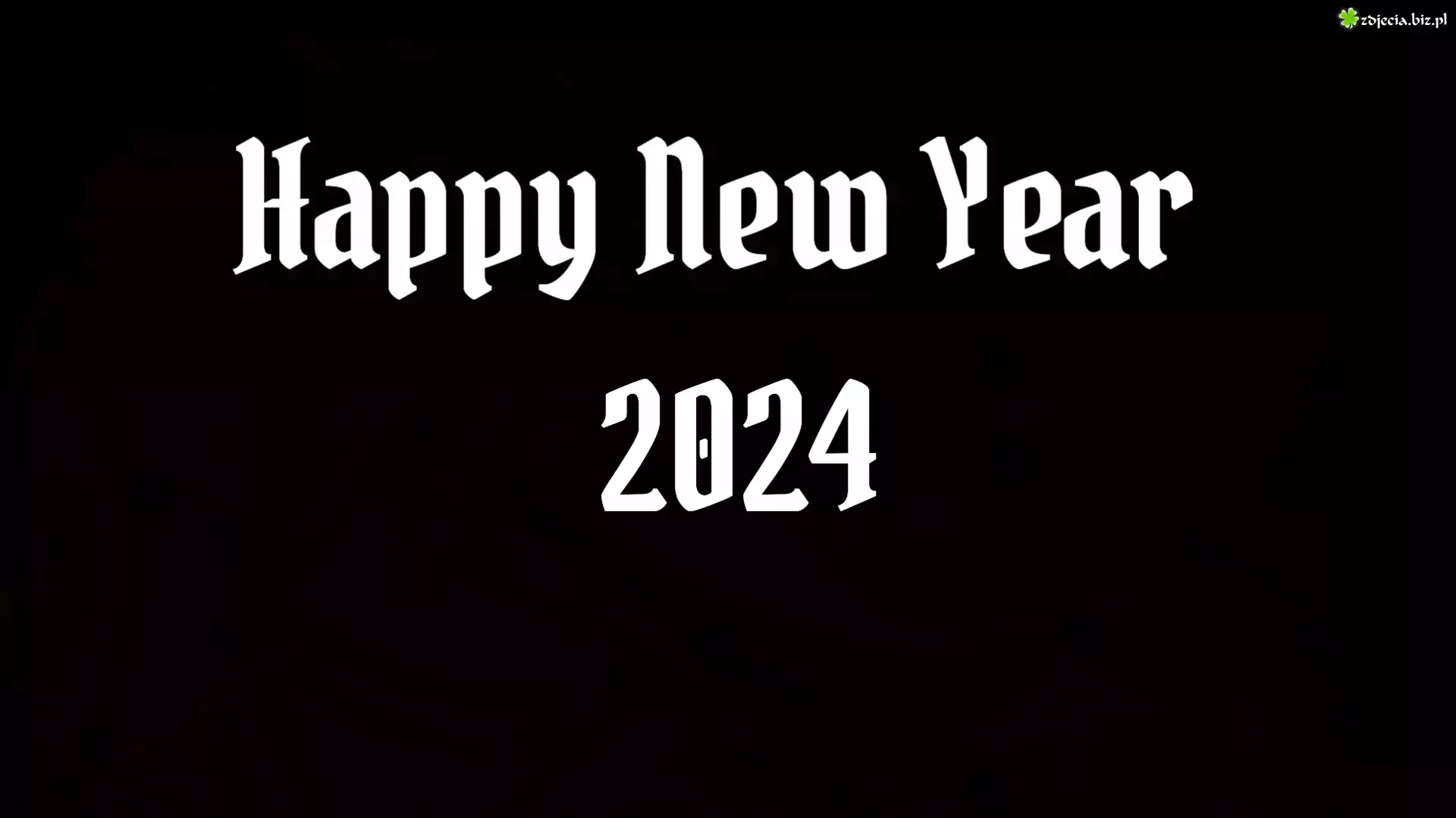 Sylwester, Napis, Happy New Year, 2024
