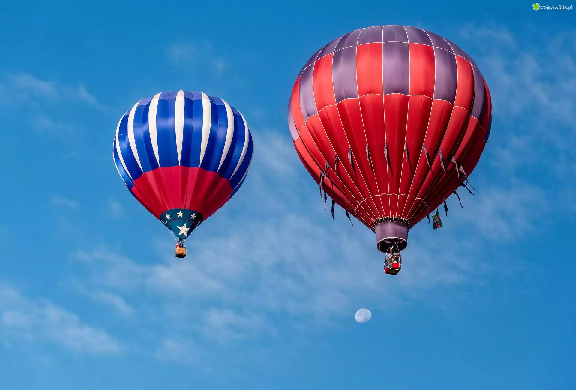 Balony, Niebo, Księżyc