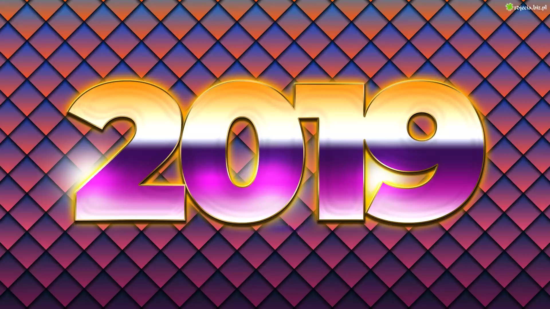 Nowy Rok, 2019, ÅšwiecÄ…ce, Cyfry