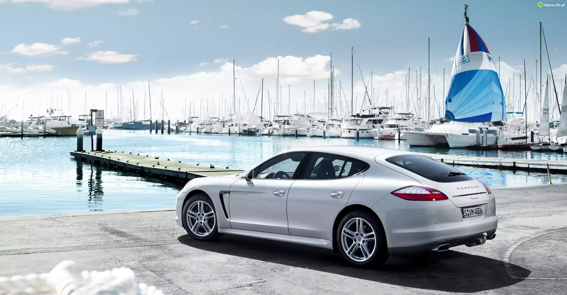 Białe, Porsche, Panamera