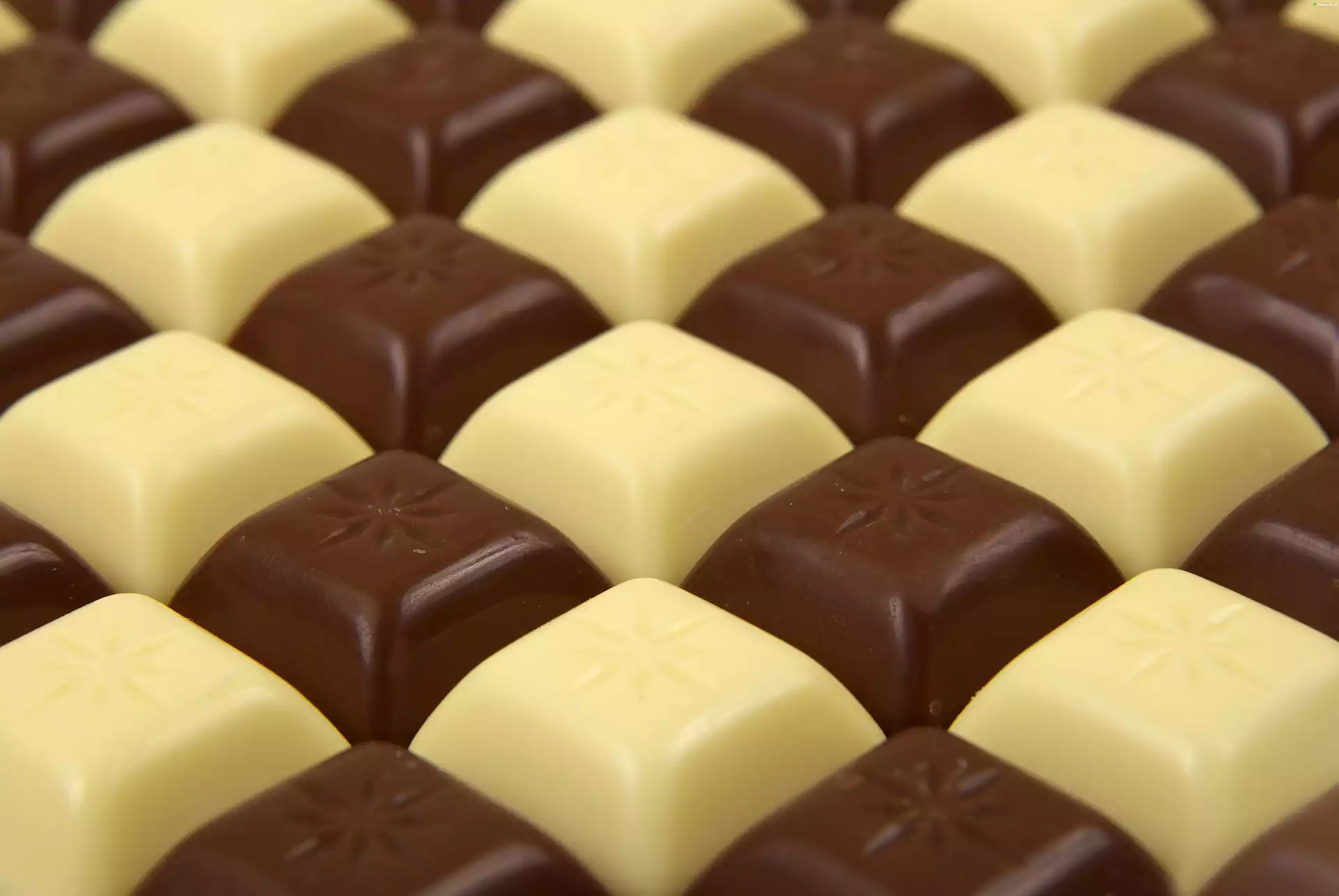 Pralinki, Biała, Ciemna, Czekolada