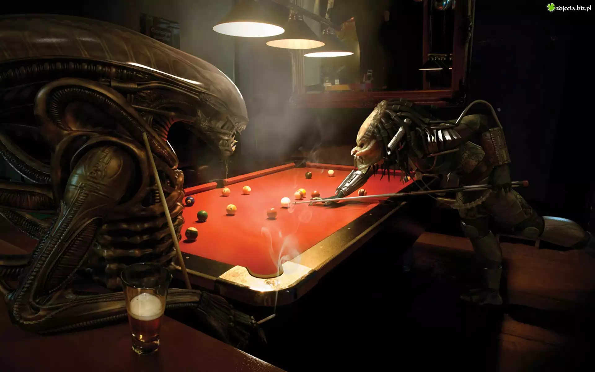 Predator, Obcy, Stół, Bilardowy