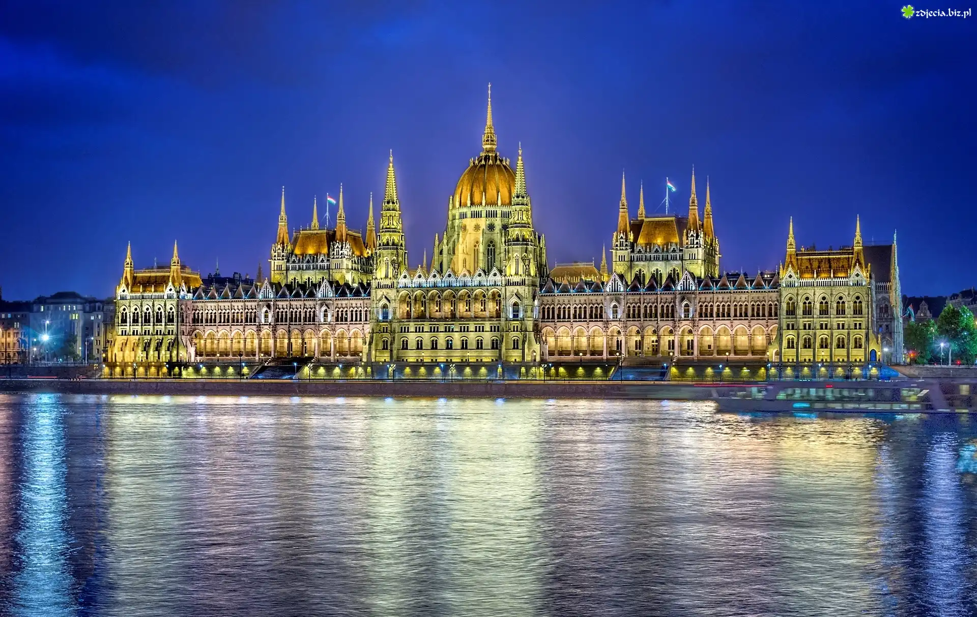 Rzeka, Dunaj, Zabytek, Parlament, Budapeszt, Węgry