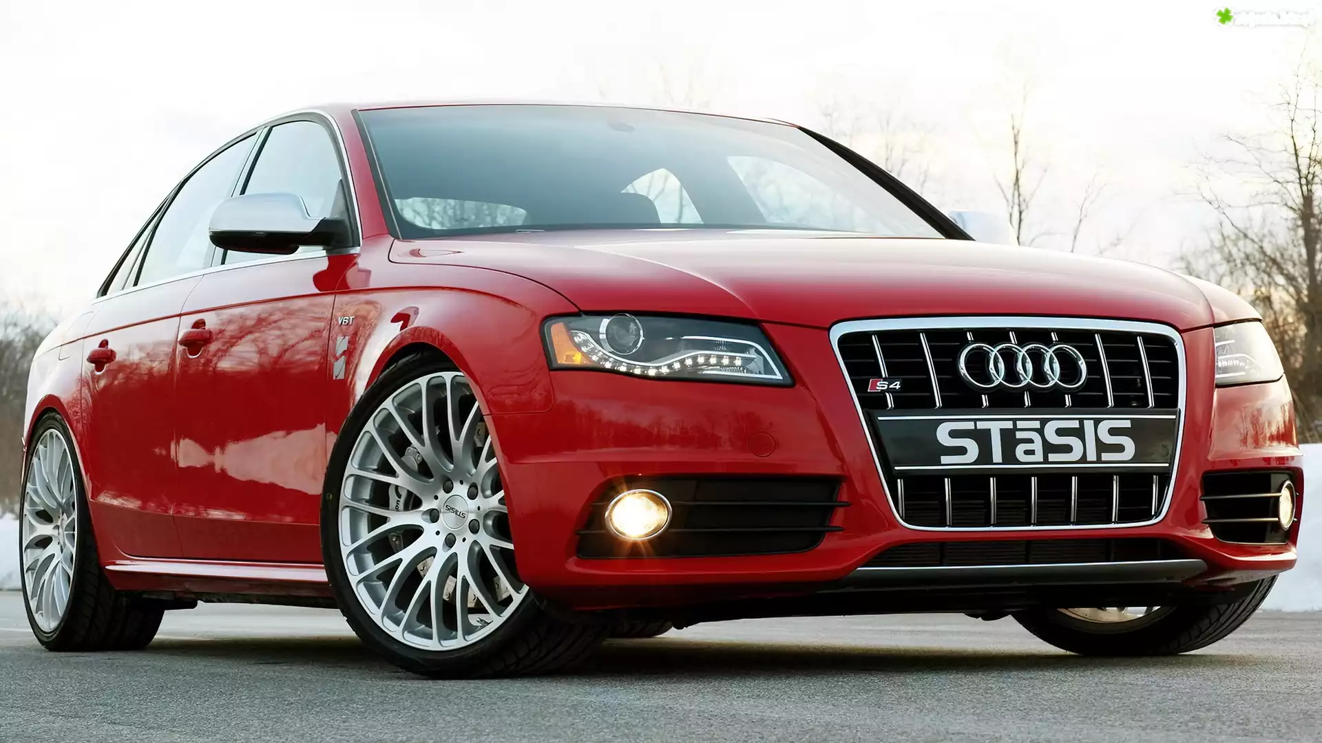 Samochód, Sportowy, Czerwony, Audi A4 B8